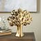 15.5" Glossy Metallic Abstract Ceramic Tree Sculpture